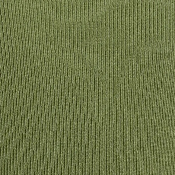 Madewell New Size‎ M Elwood Knot Front Ribbed Cotton Blend Top Palm Tree Green - Picture 6 of 8